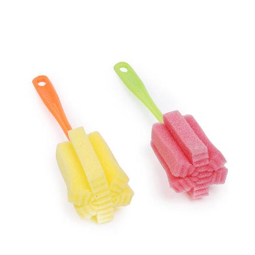 杯刷 長柄海綿刷強(qiáng)力去污水杯必備清潔刷(顏色隨機(jī))